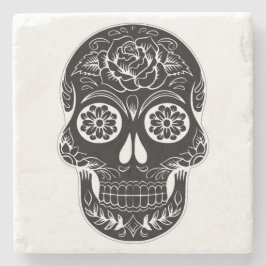 Posavasos De Piedra Día de la Calavera Muerta