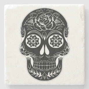 Posavasos De Piedra Día de la Calavera Muerta
