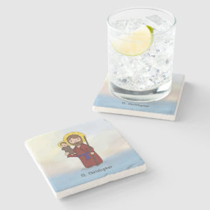 Posavasos De Piedra Día de la Fiesta de San Cristóbal Santo