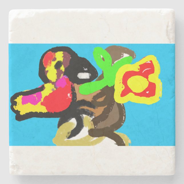 Posavasos De Piedra Día de la jungla de loros (Anverso)