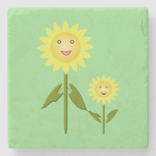 Posavasos De Piedra Día de la Madre girasoles