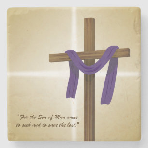 Posavasos De Piedra Día de la Resurrección de la Violeta Púrpura de la