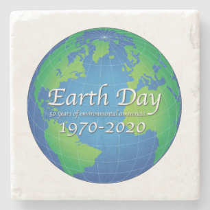 Posavasos De Piedra Día de la Tierra 50 Aniversario de 2020
