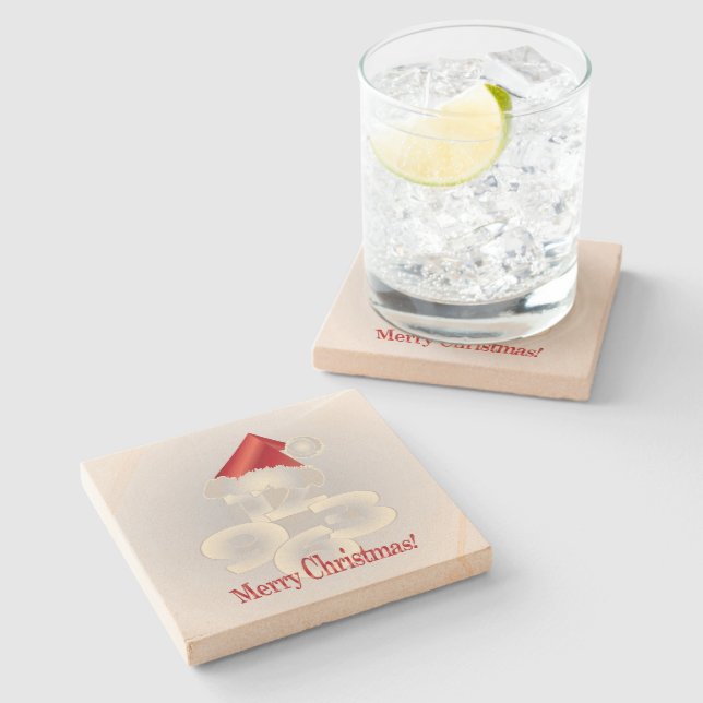 Posavasos De Piedra Día de Navidad (Lateral)