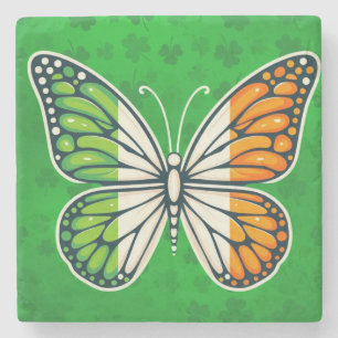 Posavasos De Piedra Día de San Patricio mariposa irlandesa