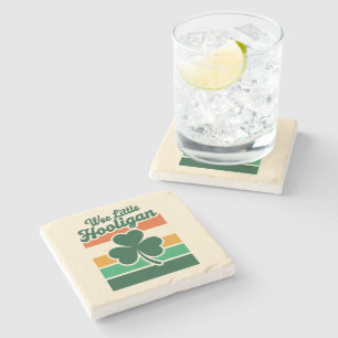 Posavasos De Piedra Día de San Patricio Pequeño Hooligan Divertido 