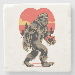 Posavasos De Piedra día de San Valentín corazón de pie grande
