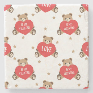 Posavasos De Piedra Día de San Valentín Sé Mi Corazón De San Valentín 