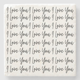 Posavasos De Piedra Día de San Valentín Te Amo