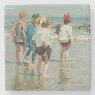 Posavasos De Piedra Día de verano en la playa de Brighton (por E.H. Po