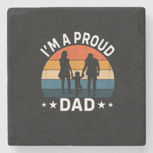 Posavasos De Piedra Día del Padre Estoy Orgulloso de Ser Papá