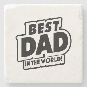 Posavasos De Piedra Día del Padre Mejor Papá del Mundo