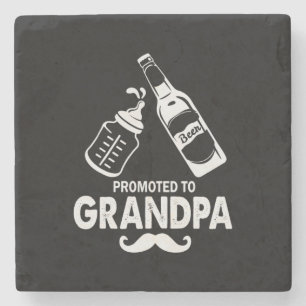 Posavasos De Piedra Día del padre promovido al abuelo