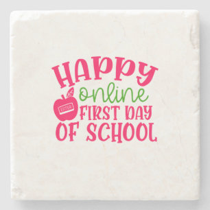 Posavasos De Piedra Día del profesor feliz primer día escolar en línea
