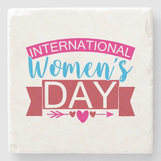 Posavasos De Piedra Día Internacional de la Mujer (Anverso)