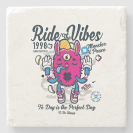 Posavasos De Piedra Día perfecto para estar feliz | Monstruo gracioso
