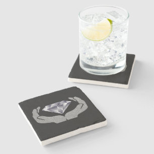 Posavasos De Piedra Diamond Hands Stone Coaster