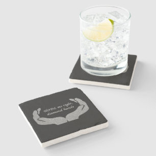 Posavasos De Piedra Diamond Hands Stone Coaster