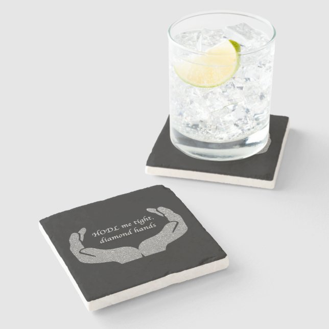 Posavasos De Piedra Diamond Hands Stone Coaster (Lateral)