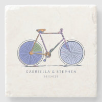 Dibujo personalizado de líneas de bici púrpura