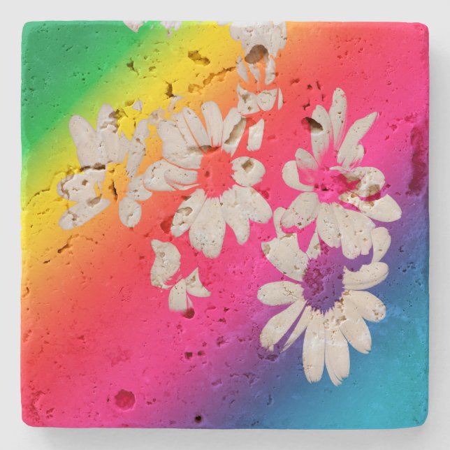 Posavasos De Piedra Dietas arcoiris (Anverso)