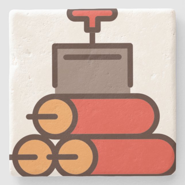 Posavasos De Piedra dinamita (Anverso)