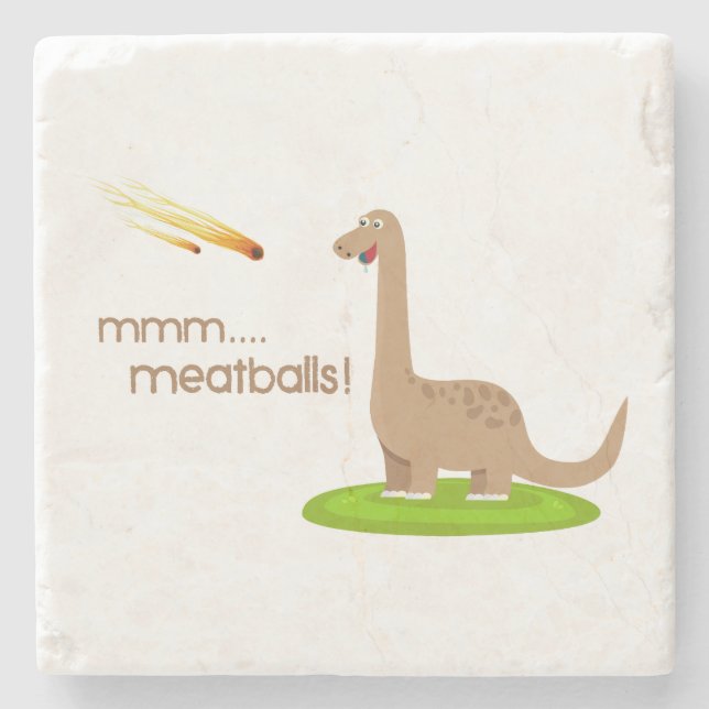 Posavasos De Piedra Dinosaur Meteor Meatball (Anverso)