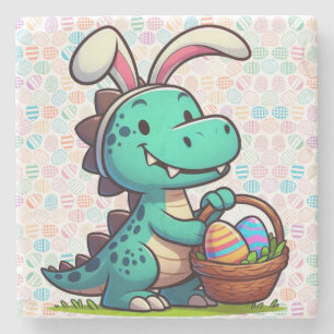 Posavasos De Piedra Dinosaurio conejito de Pascua lindo