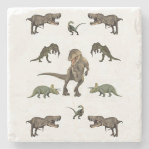 Posavasos De Piedra Dinosaurio de piedra de mármol