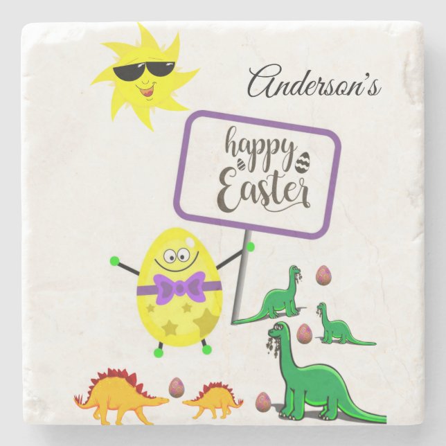 Posavasos De Piedra Dinosaurio de Semana Santa de Piedra de Mármol (Anverso)