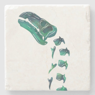 Posavasos De Piedra Dinosaurio del ópalo de Iguanodon