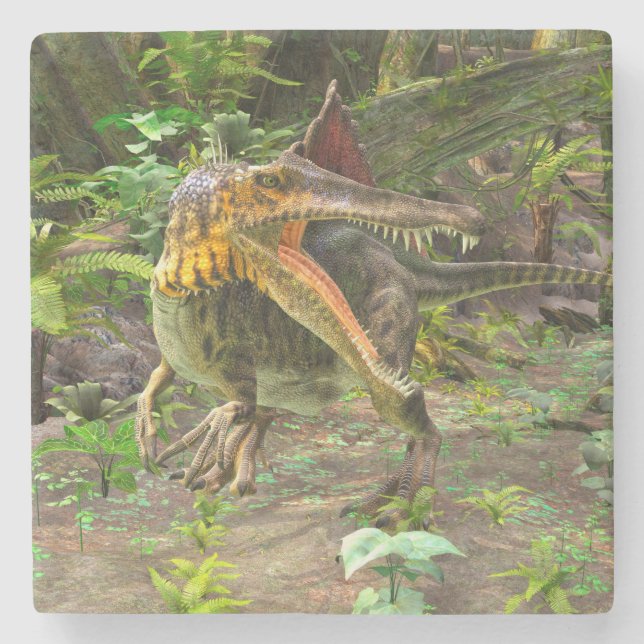 Posavasos De Piedra Dinosaurio Spinosaurus (Anverso)