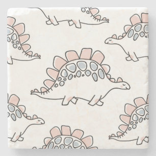 Posavasos De Piedra Dinosaurios Doodle: Diversión de mano.