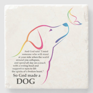Posavasos De Piedra Dios hizo un perro