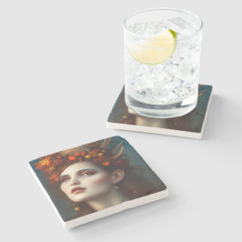 Posavasos De Piedra Diosa de la Fantasía de la Cosecha