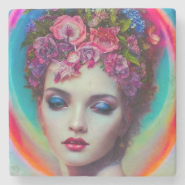 Posavasos De Piedra Diosa de las flores