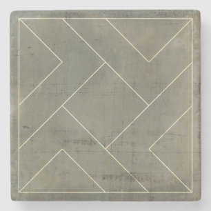 Posavasos De Piedra Diseño abstracto con formas geométricas