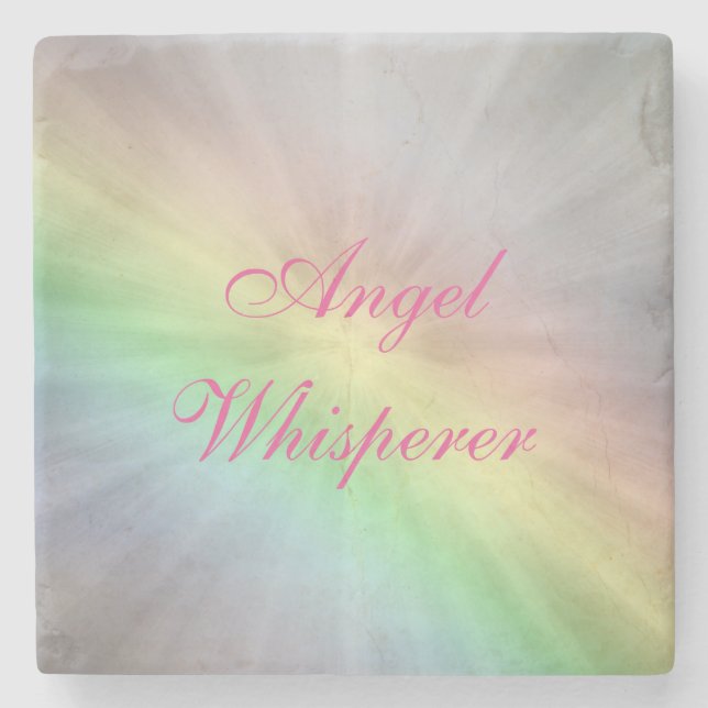 Posavasos De Piedra Diseño Angel Whisperer (Anverso)