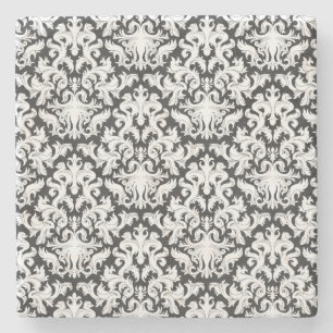POSAVASOS DE PIEDRA DISEÑO BLANCO Y NEGRO