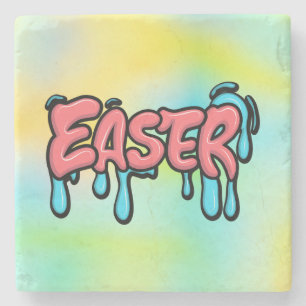 Posavasos De Piedra Diseño de estilo graffiti con texto de goteo de Pa