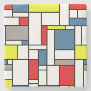 Posavasos De Piedra Diseño de estilo mondriano