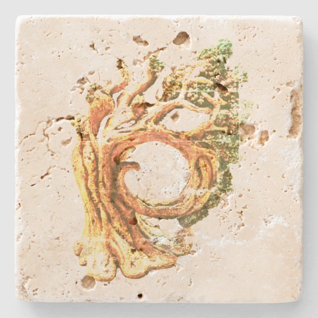 Posavasos De Piedra diseño de estilo Stone Coaster (Anverso)