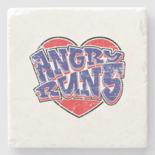 Posavasos De Piedra Diseño de fans de Angry Runs v2