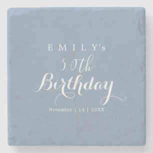 Posavasos De Piedra Diseño de fiesta de cumpleaños de tipografía minim