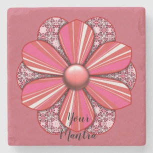 Posavasos De Piedra Diseño de flores de Bonito personalizar