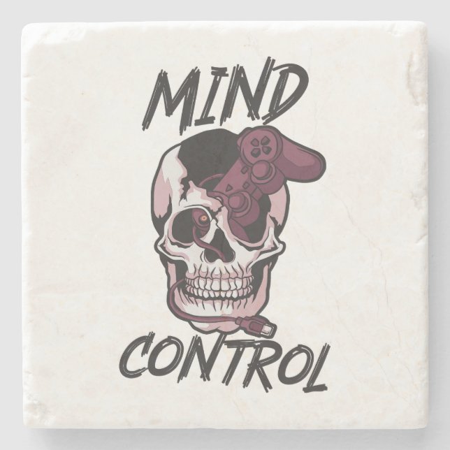 Posavasos De Piedra Diseño de juegos de control mental (Anverso)