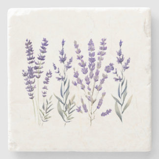 Posavasos De Piedra Diseño de lavanda francés