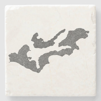 Posavasos De Piedra Diseño de mapa del condado de isla de Whidbey Isla