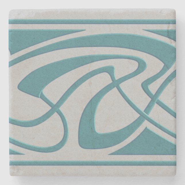 Posavasos De Piedra Diseño de Nouveau del arte (Anverso)