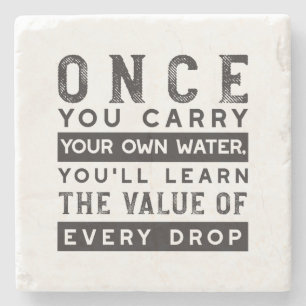 Posavasos De Piedra Diseño de oferta de sabiduría - Valor de cada gota
